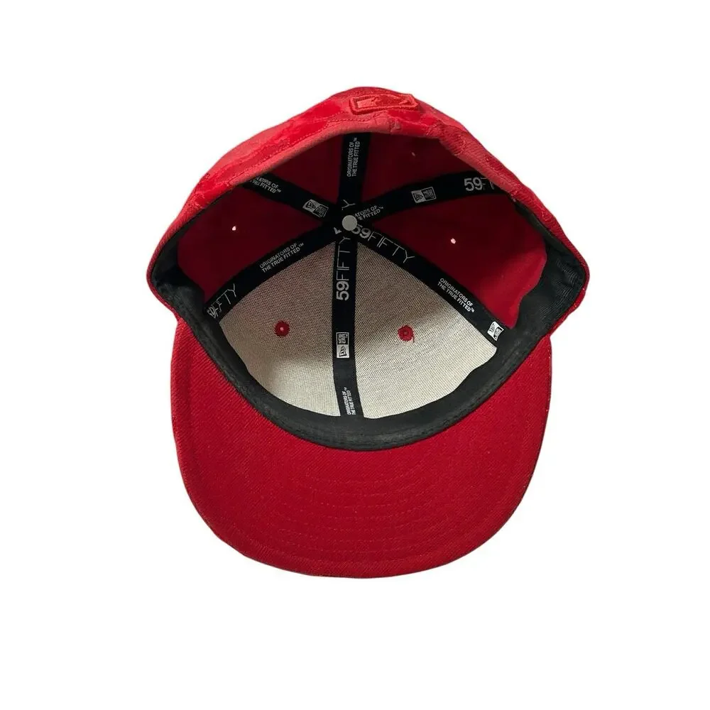 RARE Exclusive New Era 59Fifty 7 New York Yankees RED Hat Cap DISCONTINUED